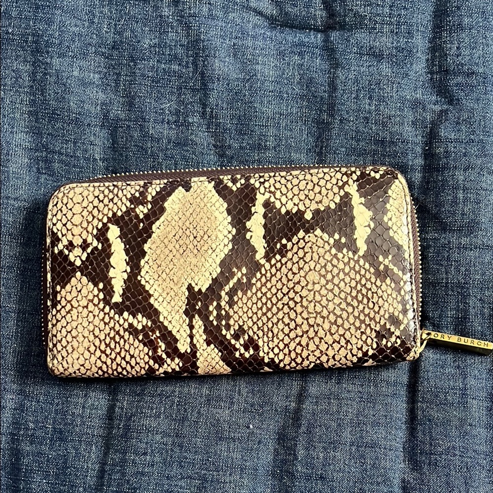 Tory Burch Snake Print Wallet